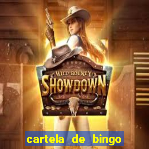 cartela de bingo pra imprimir